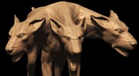 Cerberus, three headed dog guarding the gate of the Underworld Cerberus, three headed dog guarding the gate of the Underworld