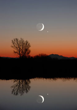 Sabian Symbol for Pisces 26: A new moon divides its influence.