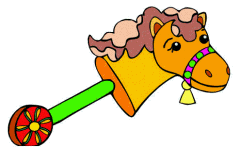 Sabian Symbol for Sagittarius 25: A chubby boy on a hobby horse.