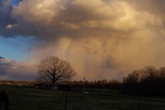 Storm followed by blue sky